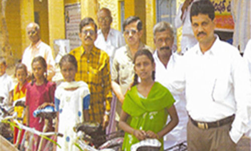 1. cycle distribution to grils students by Mr.Gouru Venkata Subba Reddy